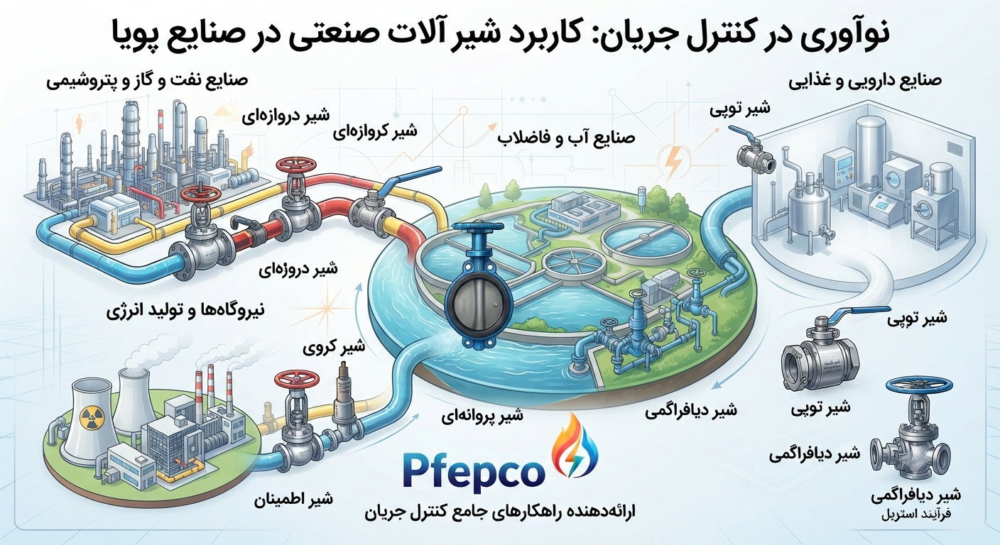 کاربرد شیرآلات صنعتی در صنایع